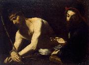 CARACCIOLO, Giovanni Battista Christ and Caiaphas oil painting